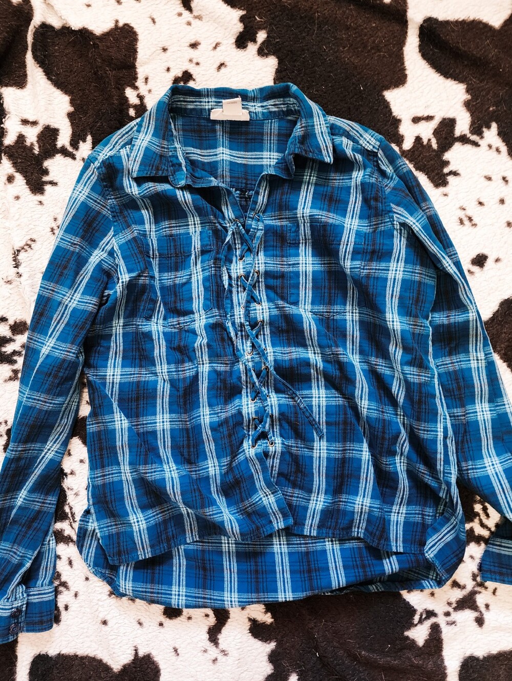 "ARIAT" WOMEN'S LACE UP FLANNEL - MULTI